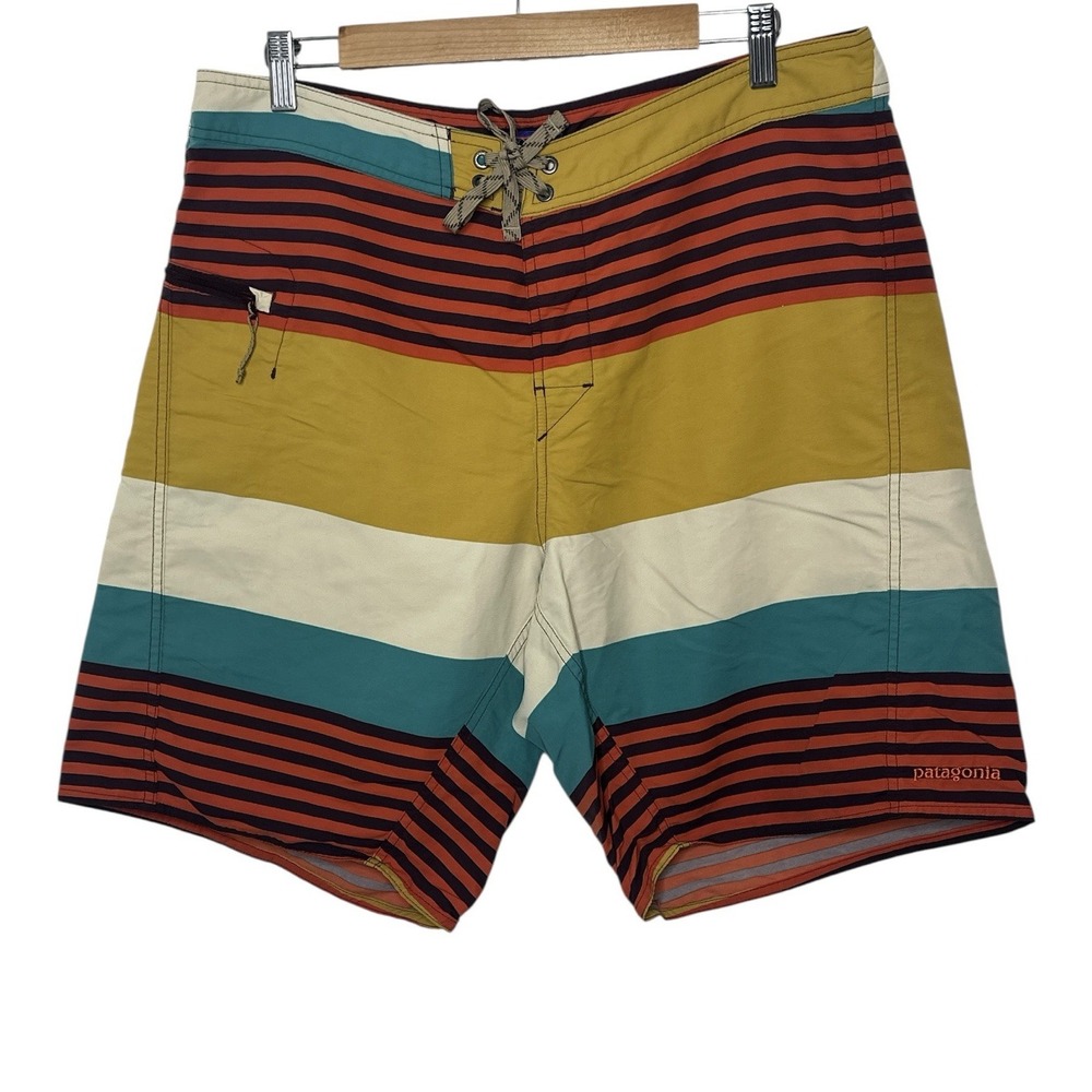 Patagonia Wavefarer Board Shorts Mens Size 36 Swim Trunks Beach‎ Vacation Pocket